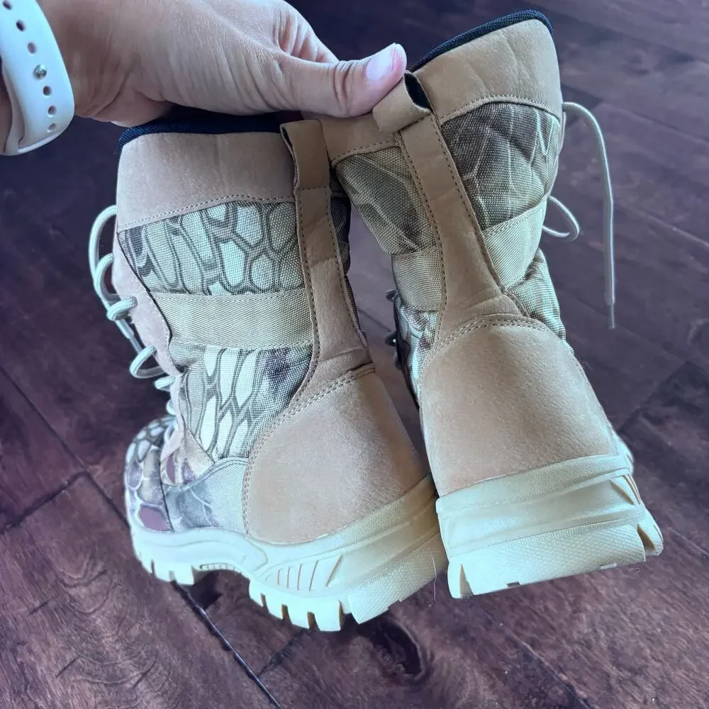 Unbranded Men's Camouflage Durable Outdoor Hiking Military Combat Boots Size 8.5
